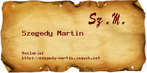 Szegedy Martin névjegykártya